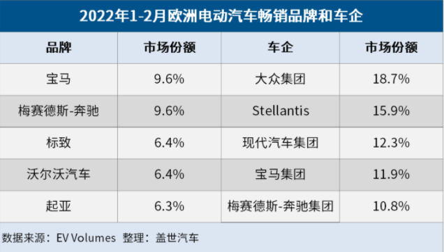 欧洲2月电动车市：市场份额增至20% Model 3/Y荣登畅销榜首.png