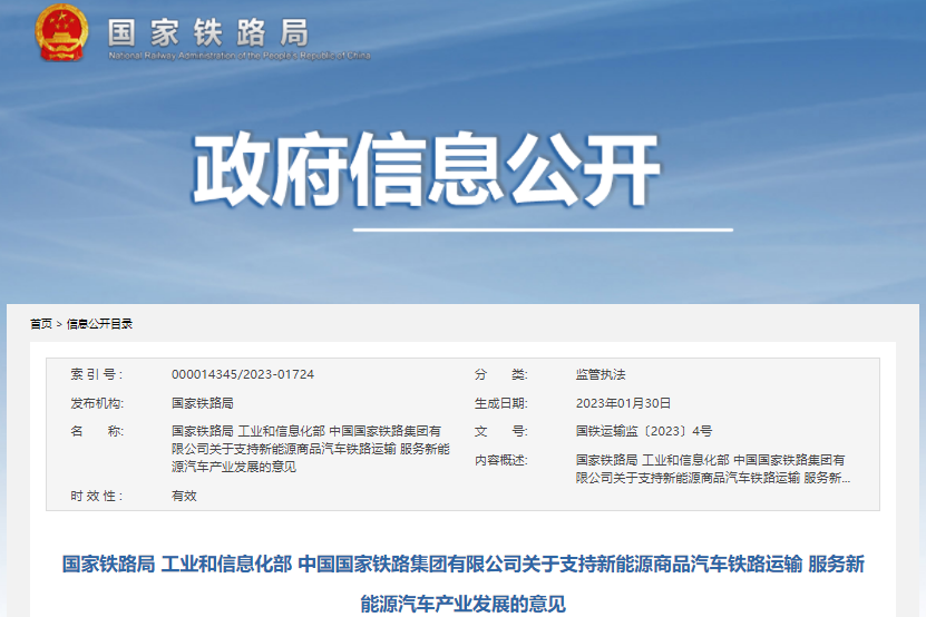 我国鼓励铁路运输新能源汽车 动力电池荷电状态不得超过65%.png 我国鼓励铁路运输新能源汽车 动力电池荷电状态不得超过65%.png