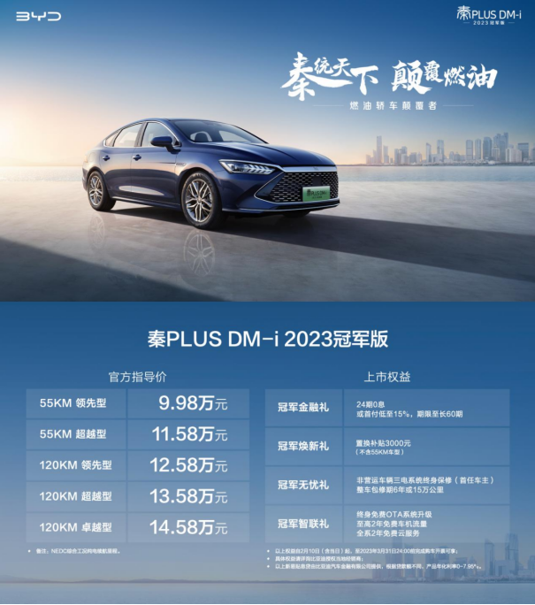 油电同价!9.98万元起!比亚迪秦PLUS DM-i 2023冠军版上市.png 油电同价!9.98万元起!比亚迪秦PLUS DM-i 2023冠军版上市.png