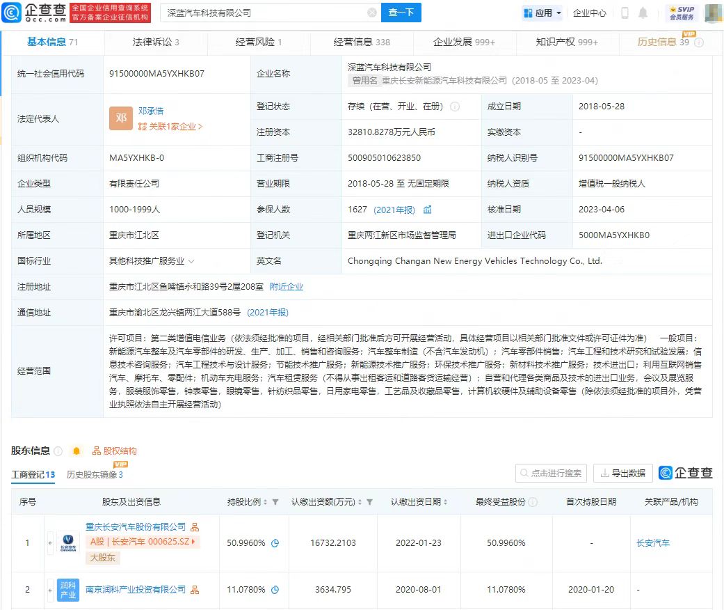 向高端新能源汽车品牌发展 长安新能源更名为深蓝汽车.jpg 向高端新能源汽车品牌发展 长安新能源更名为深蓝汽车.jpg