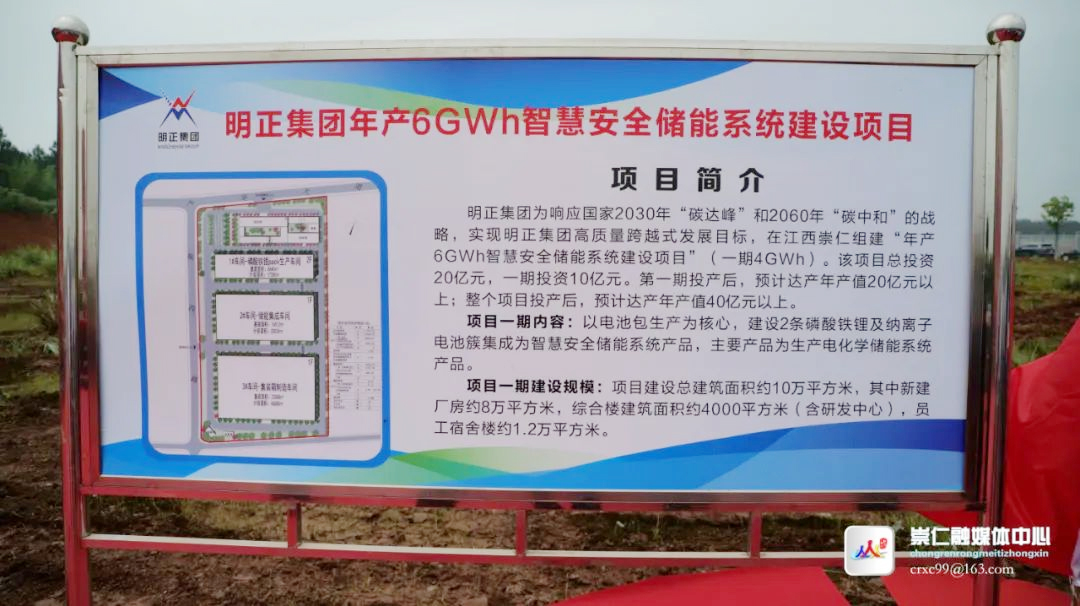10亿元!明正集团年产6GWh智慧安全储能系统建设项目一期开工 10亿元!明正集团年产6GWh智慧安全储能系统建设项目一期开工