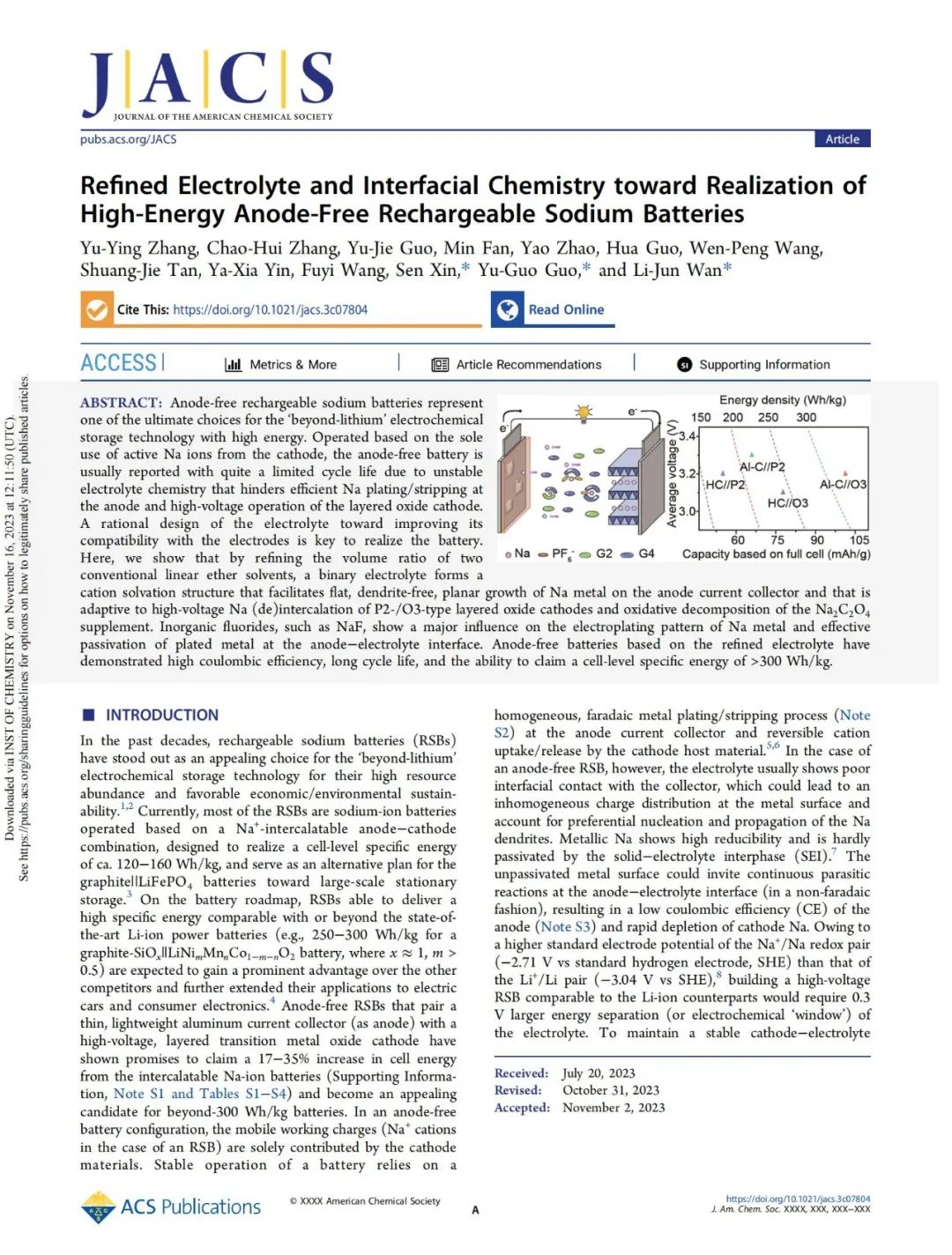 实现高能量无钠负极可充钠电池 钠电技术再突破 实现高能量无钠负极可充钠电池 钠电技术再突破