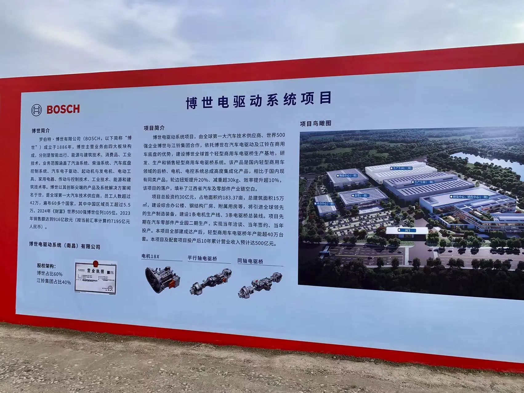 南昌博世电驱动系统项目 南昌博世电驱动系统项目