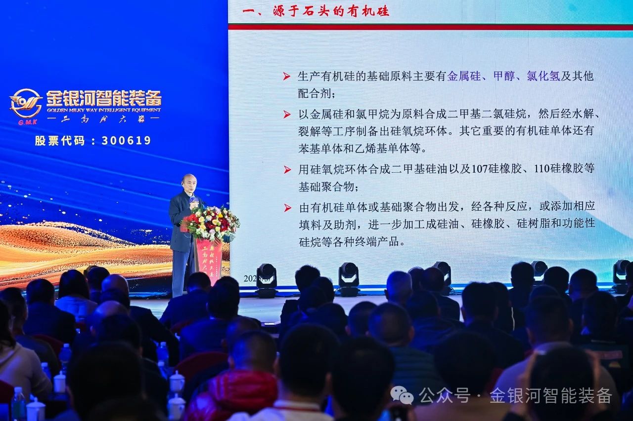 杨晓勇先生作主题为“中国有机硅工业运行情况与新能源领域应用展望” 演讲 杨晓勇先生作主题为“中国有机硅工业运行情况与新能源领域应用展望” 演讲