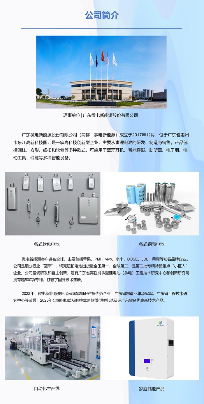 理事单位丨广东微电新能源股份有限公司 理事单位丨广东微电新能源股份有限公司