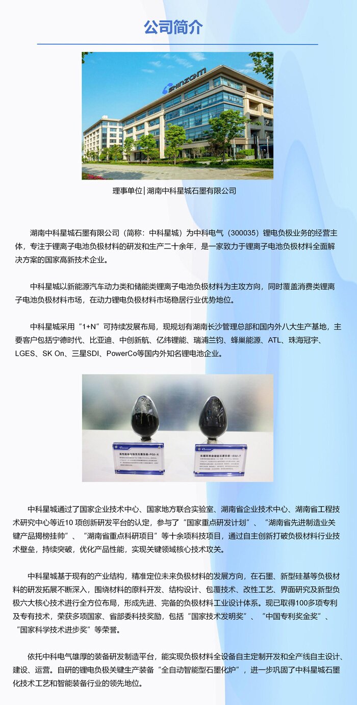 理事单位│湖南中科星城石墨有限公司 理事单位│湖南中科星城石墨有限公司