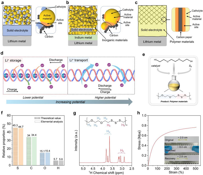 图1. 一体化聚合物电极-电解质材料的设计 图片来源:中国科学院金属研究所 图1. 一体化聚合物电极-电解质材料的设计 图片来源:中国科学院金属研究所