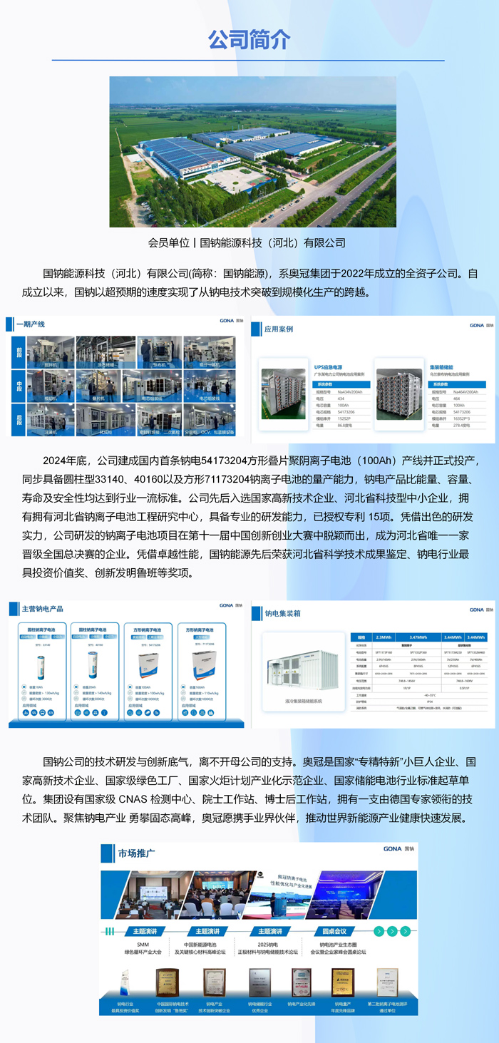 会员单位丨国钠能源科技（河北）有限公司