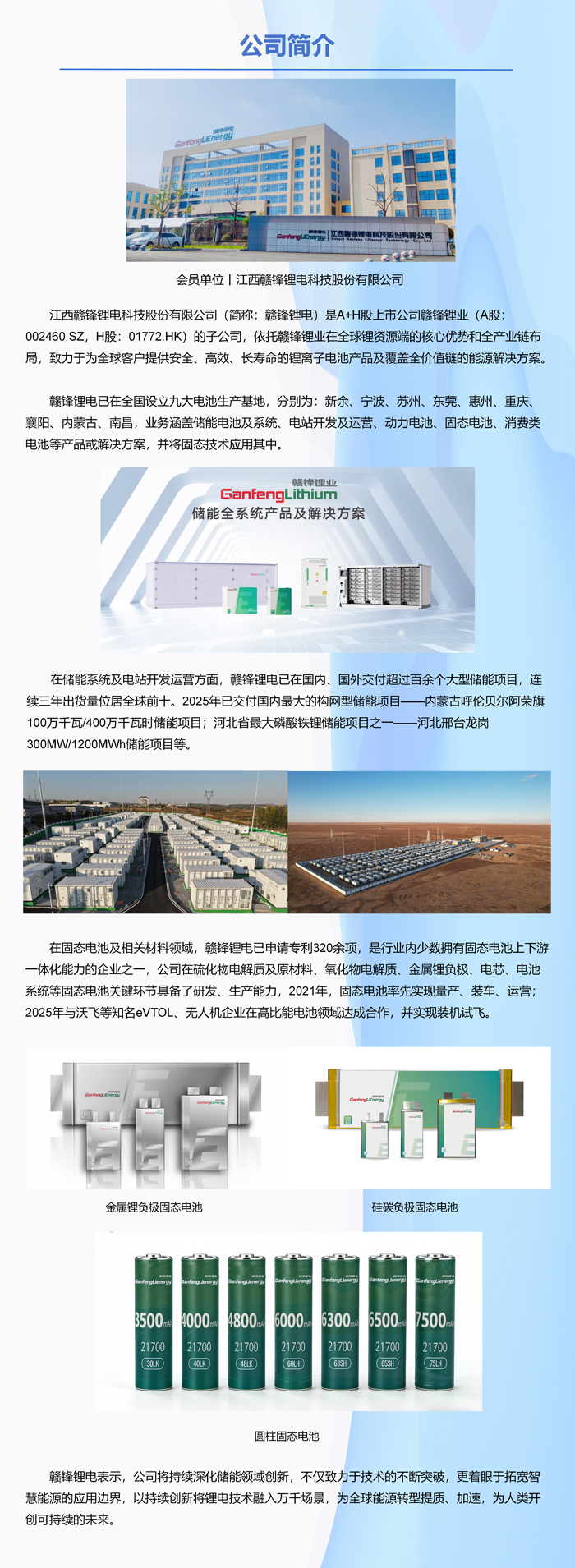 会员单位丨江西赣锋锂电科技股份有限公司