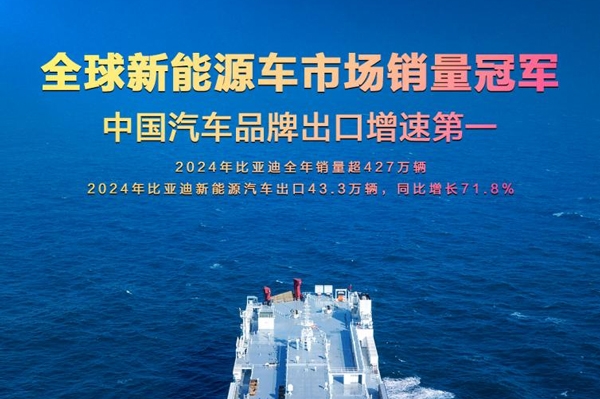 同比增长71.8%！比亚迪2024年汽车出口增速