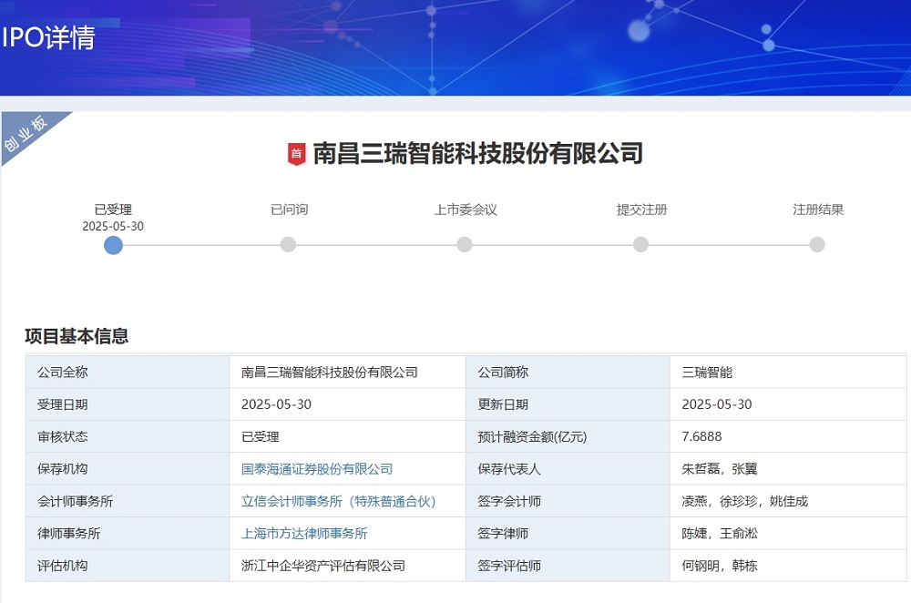 今年创业板首家IPO受理 募资7.69亿加码无人机