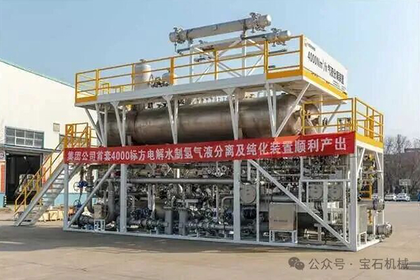 中石油首套4000标方电解水制氢气液分离及纯